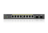 EnGenius Switch 8-port GbE PoE.af/at(+) 130W, 2xSFP Desktop wall-mountable