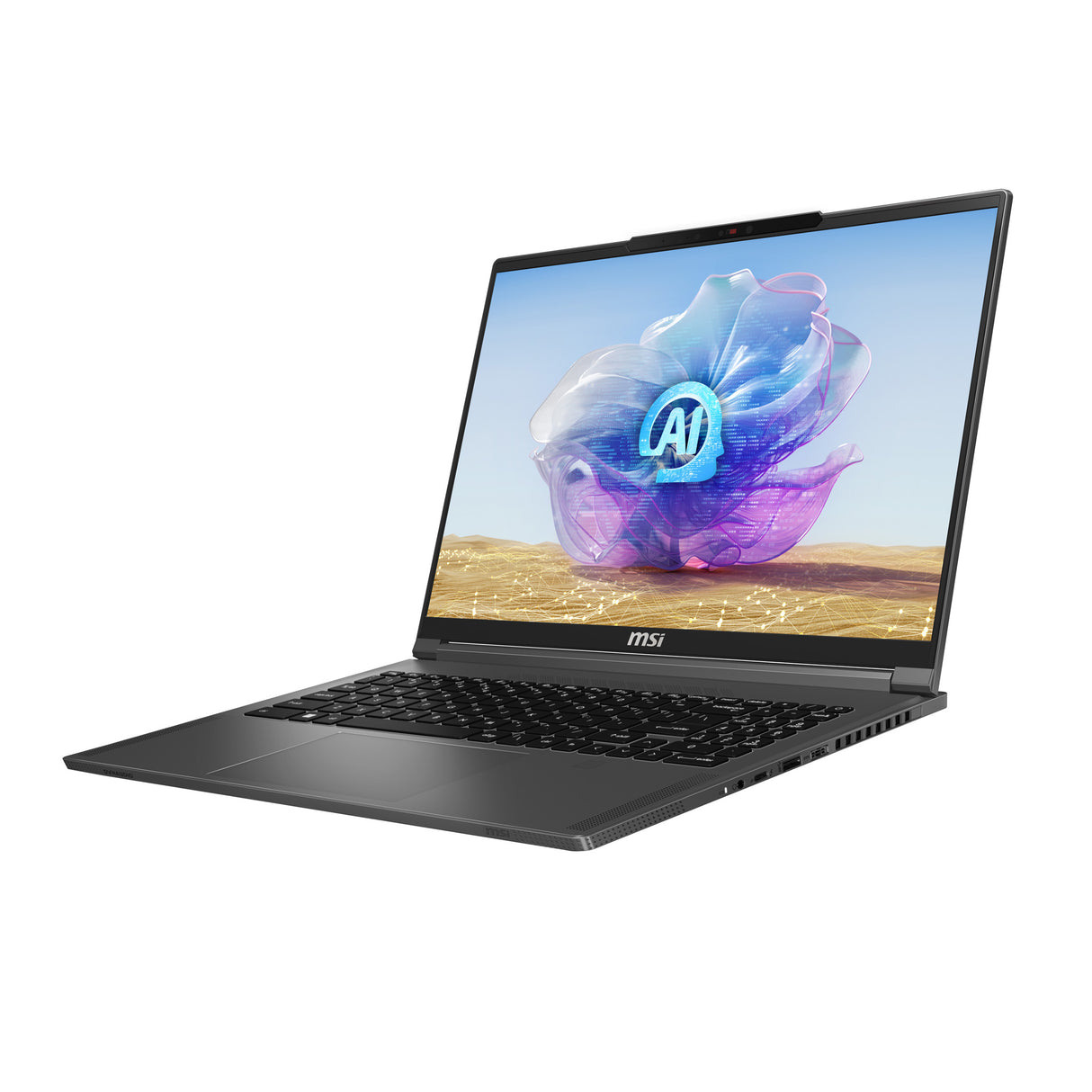 MSI Creator 16 AI Studio A1VHG-072US Intel Core Ultra 9 185H Laptop 40.6 cm (16") UHD+ 64 GB DDR5-SDRAM 1 TB SSD NVIDIA GeForce RTX 4080 Wi-Fi 7 (802.11be) Windows 11 Pro Grey