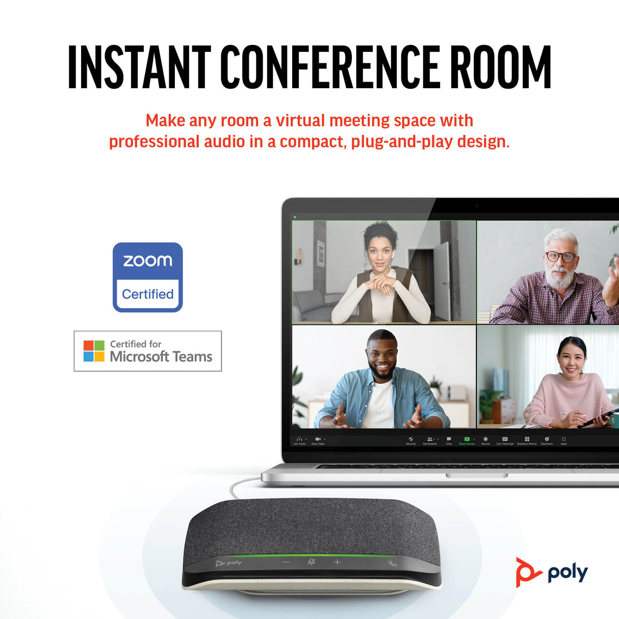 HP Poly Sync 10 USB-A USB-C Speakerphone