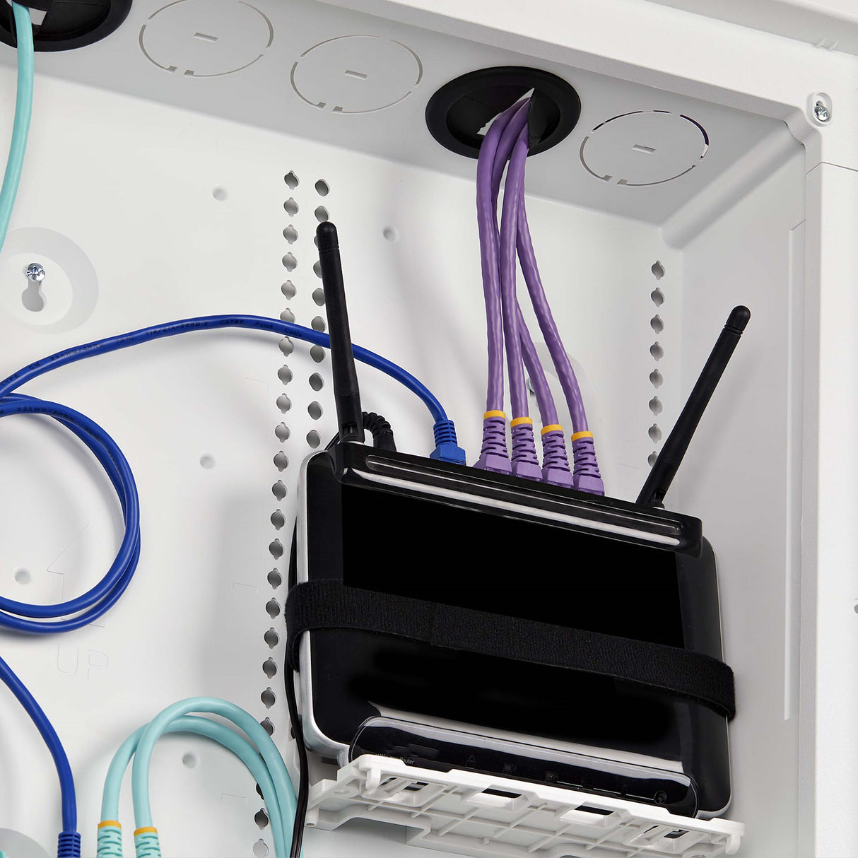 StarTech.com 28-Inch Wall-Mount Media Enclosure, Cable Management Box for Network Distribution, Structured Media Enclosure, Mounting Fixtures/Modules Included