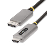 StarTech.com 6.6ft (2m) DisplayPort to HDMI Adapter Cable, 8K 60Hz, 4K 144Hz, HDR10, DP 1.4 to HDMI 2.1 Active Video Converter, DisplayPort Desktop to HDMI Monitor, M/M - DP to HDMI Cord