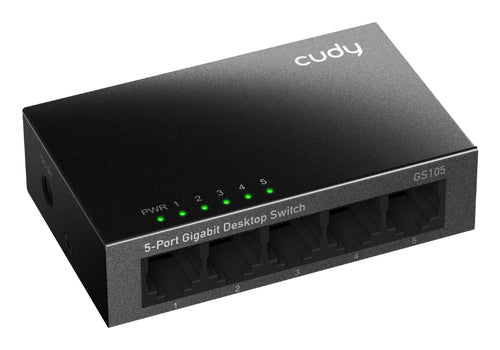Cudy GS105 network switch Unmanaged Gigabit Ethernet (10/100/1000) Black