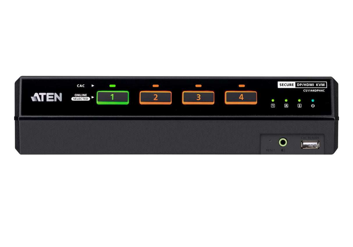 ATEN 4-Port USB 5K DisplayPort/HDMI Dual Display Universal Secure KVM Switch with CAC (PSD PP v4.0 Compliant)
