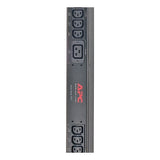 APC NetShelter Basic Rack PDU, Zero U, 12.5kW, 208V, 30 C13 and 6 C19 outlet, 3ft input Cord
