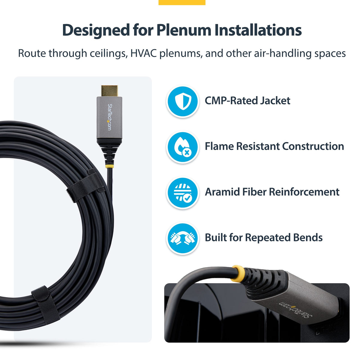 StarTech.com 8K-A-65F-HDMI-CABLE HDMI cable 19.8 m HDMI Type A (Standard) Black