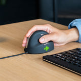 R-Go Tools Ergonomic mouse R-Go HE Break with break software, large (hand size ≥ 185 mm), right-handed, Wired, black
