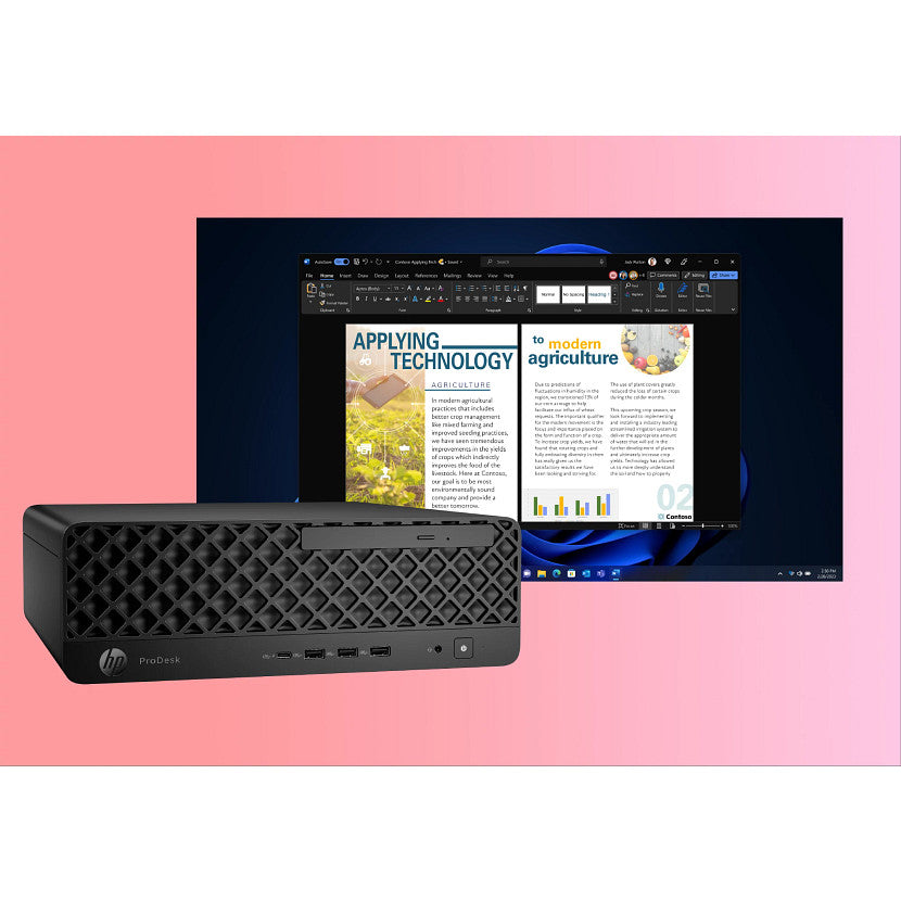 HP ProDesk 4 SFF G1i Desktop AI PC Wolf Pro Security Edition Intel Core Ultra 5 235 16 GB DDR5-SDRAM 256 GB SSD Windows 11 Pro Black