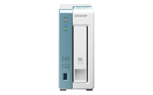 QNAP TS-131K NAS Tower AL214 1 GB DDR3 0 TB HDD QNAP Turbo System Turquoise, White