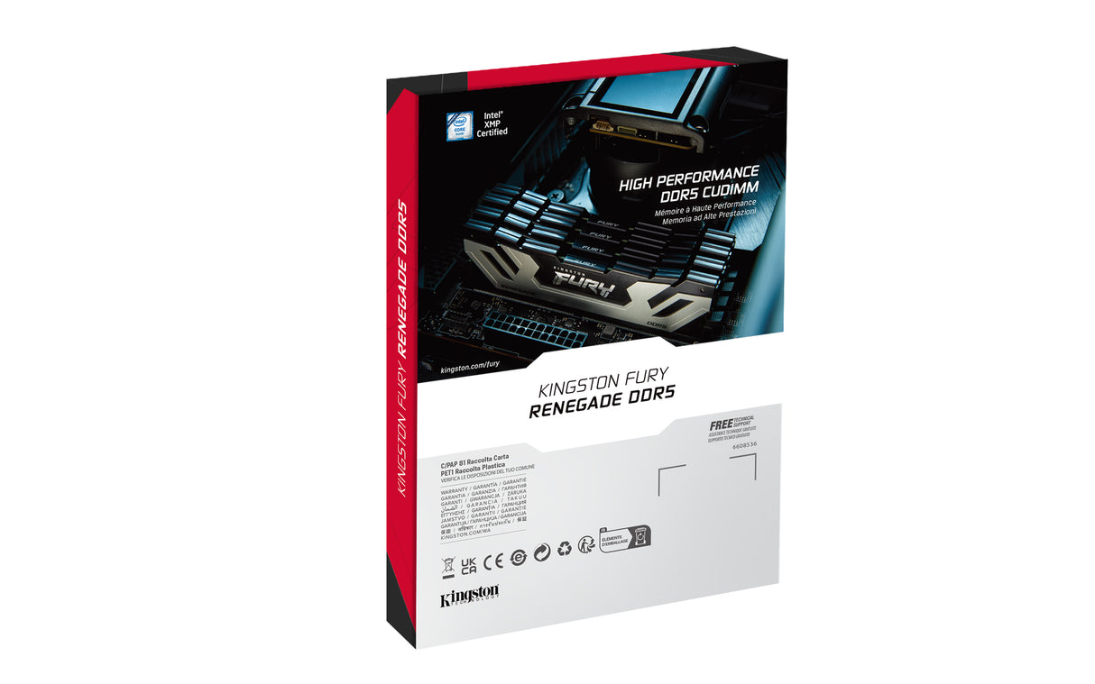 Kingston Technology FURY 48GB 8800MT/s DDR5 CL42 CUDIMM (Kit of 2) Renegade Silver