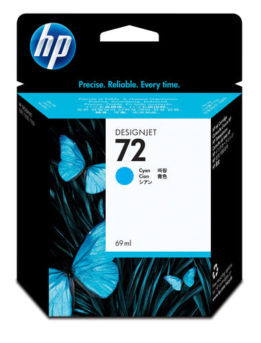 HP Cartouche d'encre cyan clair n°72 69-ml avec encre Vivera print head Thermal inkjet