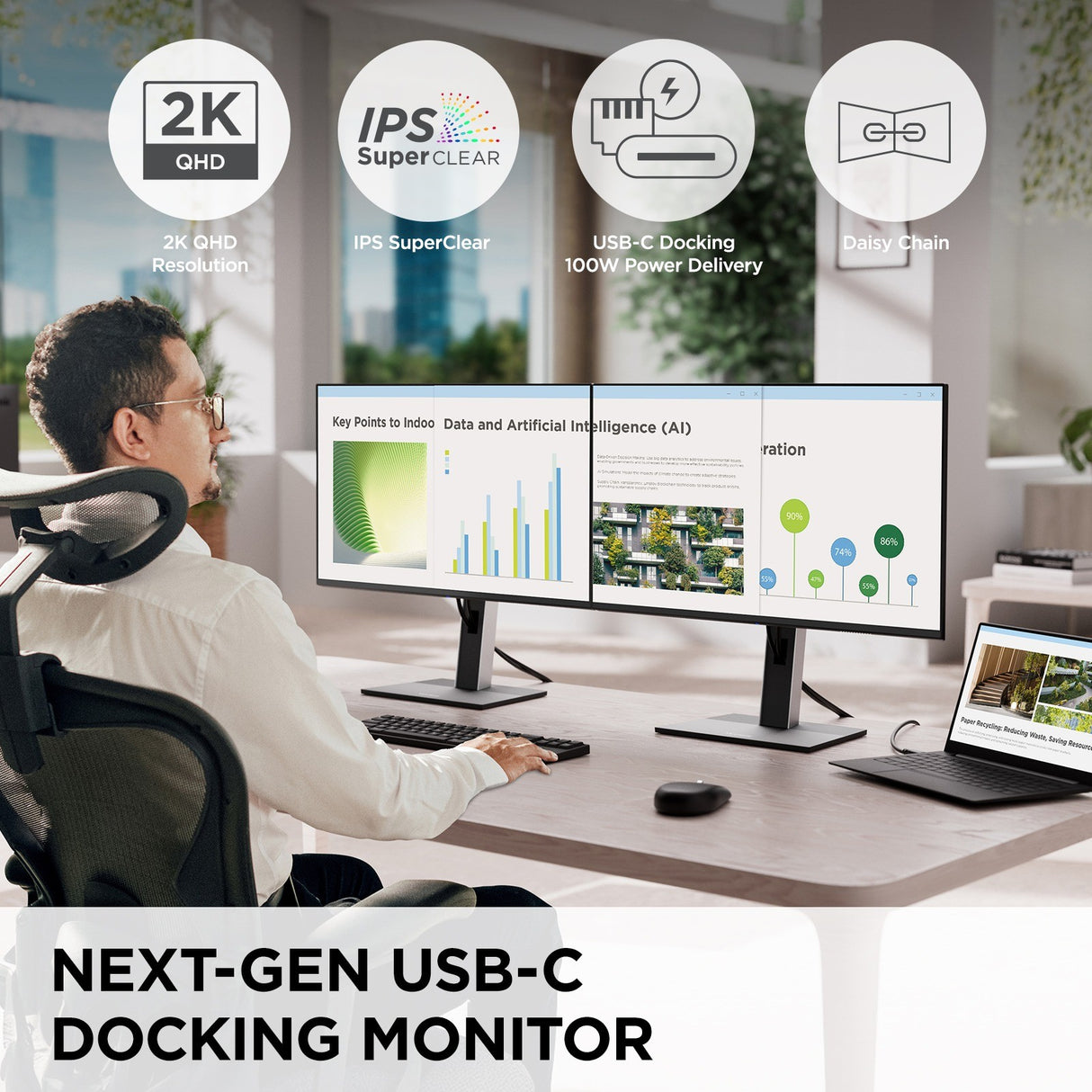 Viewsonic VG Series VG2758-2K computer monitor 68.6 cm (27") 2560 x 1440 pixels Quad HD LED Black