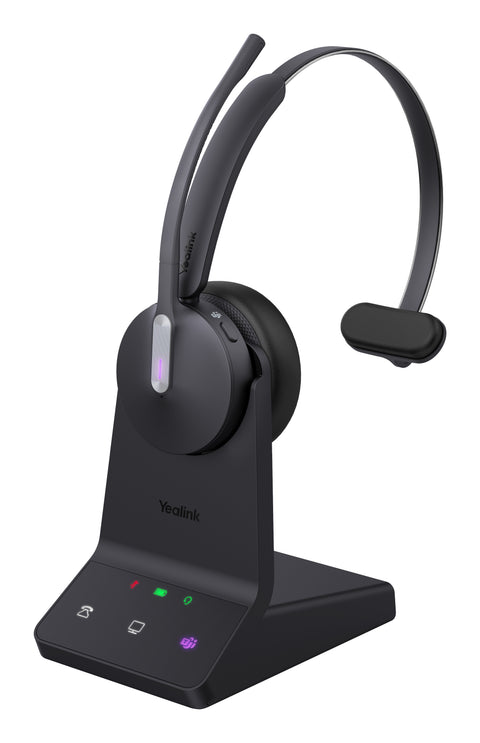 Yealink WH64 Mono Teams Headset Wireless Head-band Office/Call center USB Type-C Bluetooth Black