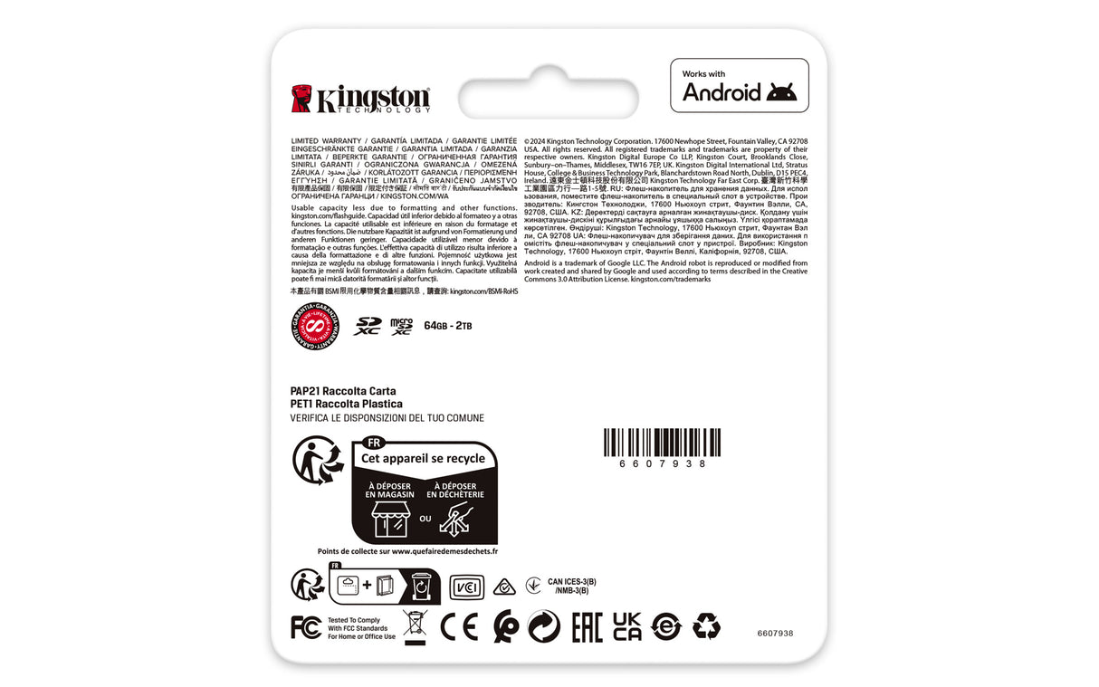 Kingston Technology 256GB microSDXC Canvas Go Plus Gen4 200MB/s A2 U3 V30 Card + Adapter
