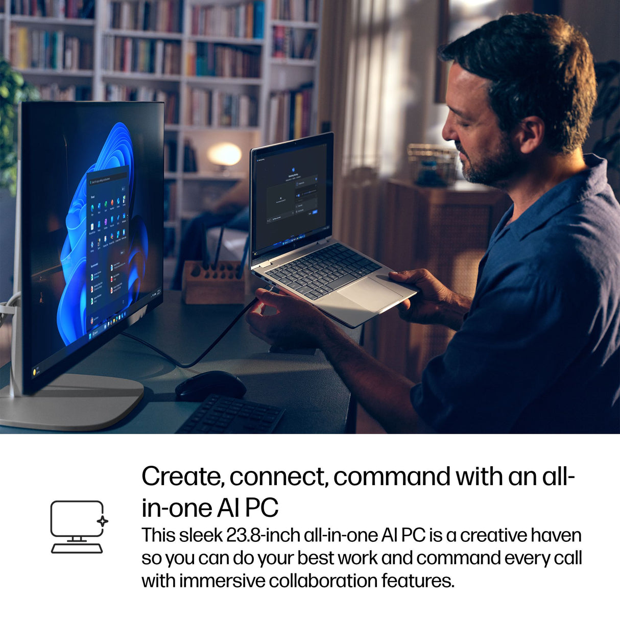 HP EliteStudio 8 All-in-One G1i AI PC Wolf Pro Security Edition Intel Core Ultra 5 235 60.5 cm (23.8") 1920 x 1080 pixels Touchscreen All-in-One PC 16 GB DDR5-SDRAM 512 GB SSD Windows 11 Pro Wi-Fi 7 (802.11be) Silver