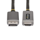 StarTech.com 6.6ft (2m) DisplayPort to HDMI Adapter Cable, 8K 60Hz, 4K 144Hz, HDR10, DP 1.4 to HDMI 2.1 Active Video Converter, DisplayPort Desktop to HDMI Monitor, M/M - DP to HDMI Cord