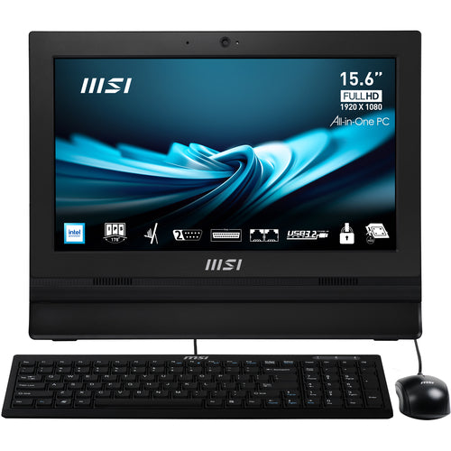 MSI PRO AP162T ADL-020US All-in-One PC/workstation Intel® N N100 39.6 cm (15.6") 1920 x 1080 pixels Touchscreen 4 GB DDR4-SDRAM 128 GB SSD Windows 11 Pro Wi-Fi 5 (802.11ac) Black