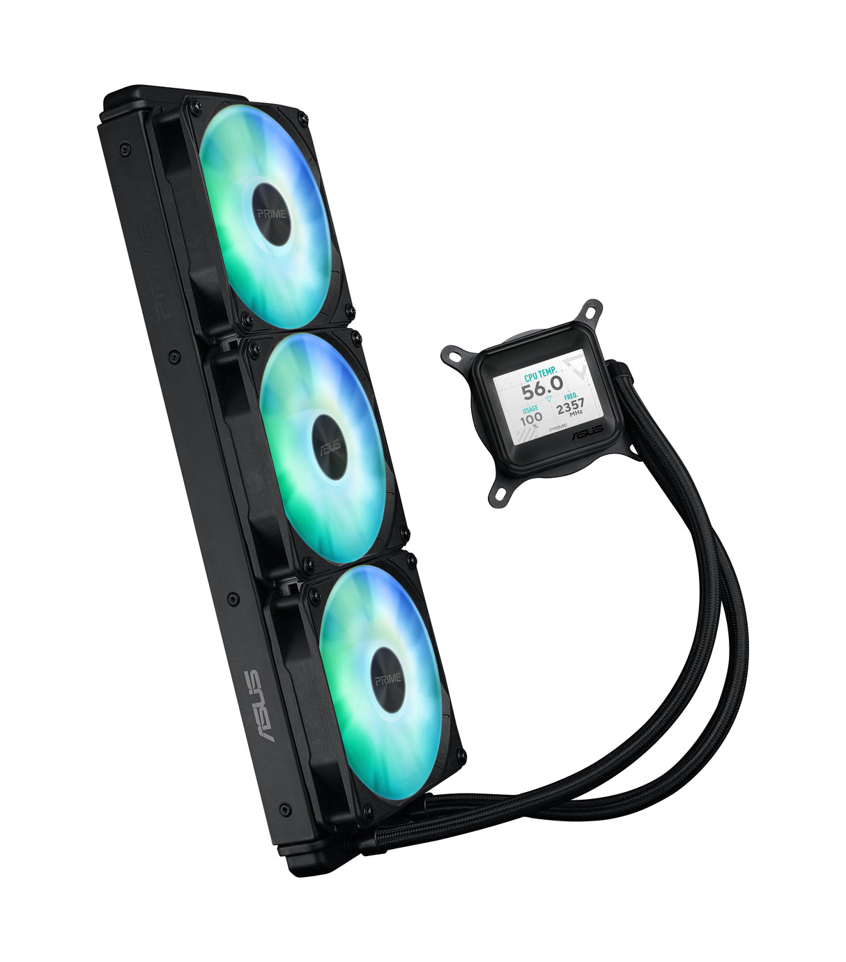 ASUS Prime LC 360 ARGB LCD Processor All-in-one liquid cooler 12 cm Black
