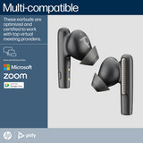 HP Poly Poly Voyager Free 60+ UC Carbon Black Earbuds +BT700 USB-C Adapter +Touchscreen Charge Case