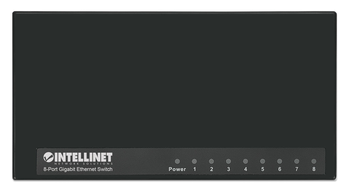 Intellinet 8-Port Gigabit Ethernet Switch, Desktop Size, Plastic, IEEE 802.3az (Energy Efficient Ethernet), Black