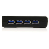 StarTech.com 4 Port Black SuperSpeed USB 3.0 Hub - 5Gbps