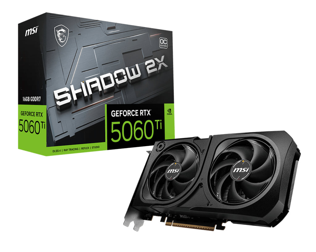 MSI GEFORCE 5060 TI 16GB SHADOW 2X OC PLUS BULK NVIDIA GeForce RTX 5060 Ti GDDR7