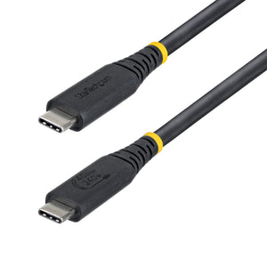 StarTech.com 50cm (1.6ft) USB4 Cable, 40Gbps, USB-IF Certified USB-C Cable, 240W PD, 8K 60Hz/4K 240Hz DP2.1 DP40, TPE Jacket, Thunderbolt 4 Compatible - Black USB-C Cord