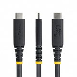 StarTech.com 50cm (1.6ft) USB4 Cable, 40Gbps, USB-IF Certified USB-C Cable, 240W PD, 8K 60Hz/4K 240Hz DP2.1 DP40, TPE Jacket, Thunderbolt 4 Compatible - Black USB-C Cord