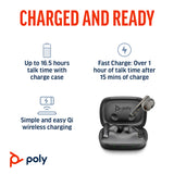 HP Poly Voyager Free 60 UC M Carbon Black Earbuds +BT700 USB-A Adapter +Basic Charge Case