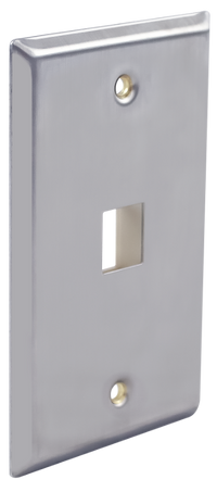 Wavenet FacePlate Stainless Steel Single Gang, 1-PORT