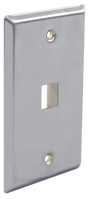 Wavenet FacePlate Stainless Steel Single Gang, 1-PORT