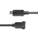 StarTech.com 3ft (91cm) Panel Mount DisplayPort Cable - 4K x 2K - DisplayPort 1.2 Extension Cable Male to Female - DP Video Extender Cord with Panel Mount DP Connector - DP Monitor Cable