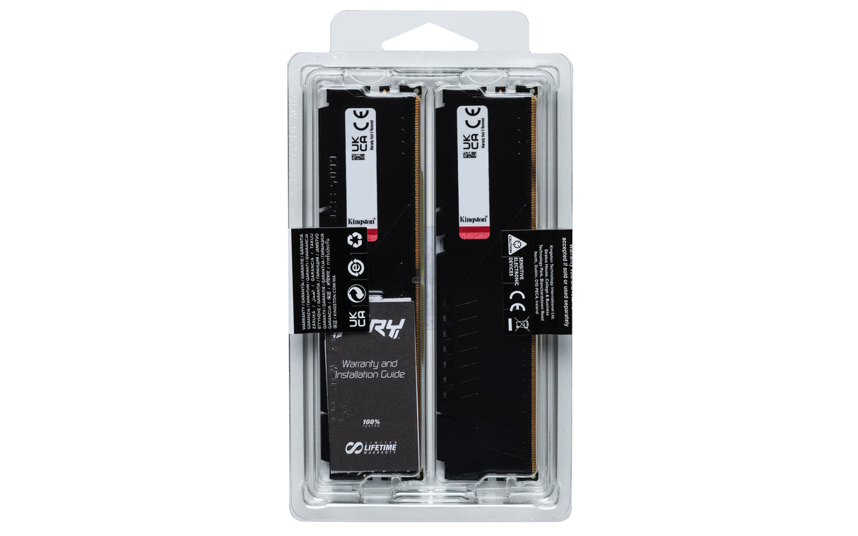 Kingston Technology FURY Beast 16GB 5200MT/s DDR5 CL40 DIMM (Kit of 2) Black