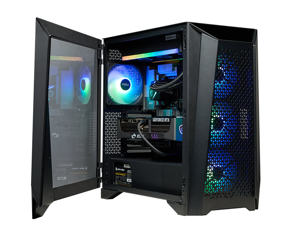MSI Infinite RS AI 2NVZ9-1289US Intel Core Ultra 9 285K 64 GB DDR5-SDRAM 2 TB SSD NVIDIA GeForce RTX 5090 Windows 11 Pro Desktop PC Black