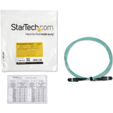 StarTech.com 2m (6ft) MTP(F)/PC OM3 Multimode Fiber Optic Cable, 12F Type-A, OFNP Plenum, 50/125µm LOMMF, 40G Networks, Low Insertion Loss, MPO Fiber Jumper Cord