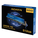 ADATA LEGEND 700 SLEG-700G-512GCS-S48 internal solid state drive 512 GB M.2 PCI Express 3.0 NVMe 3D NAND