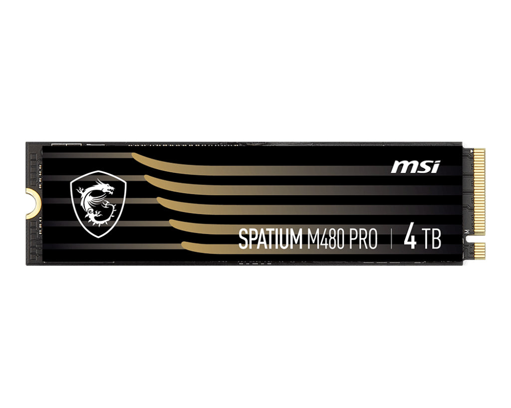 MSI SPATIUM M480 PRO PCIE 4.0 NVME M.2 4TB internal solid state drive PCI Express 4.0 3D NAND