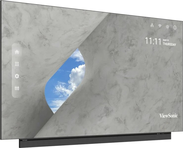 Viewsonic LDP163-091C Signage Display 4.14 m (163") LED Wi-Fi 600 cd/m² 4K Ultra HD Black Built-in processor Android 9