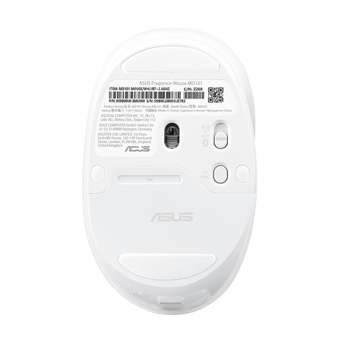 ASUS Fragrance MD101 mouse Home Ambidextrous RF Wireless + Bluetooth Optical 2400 DPI