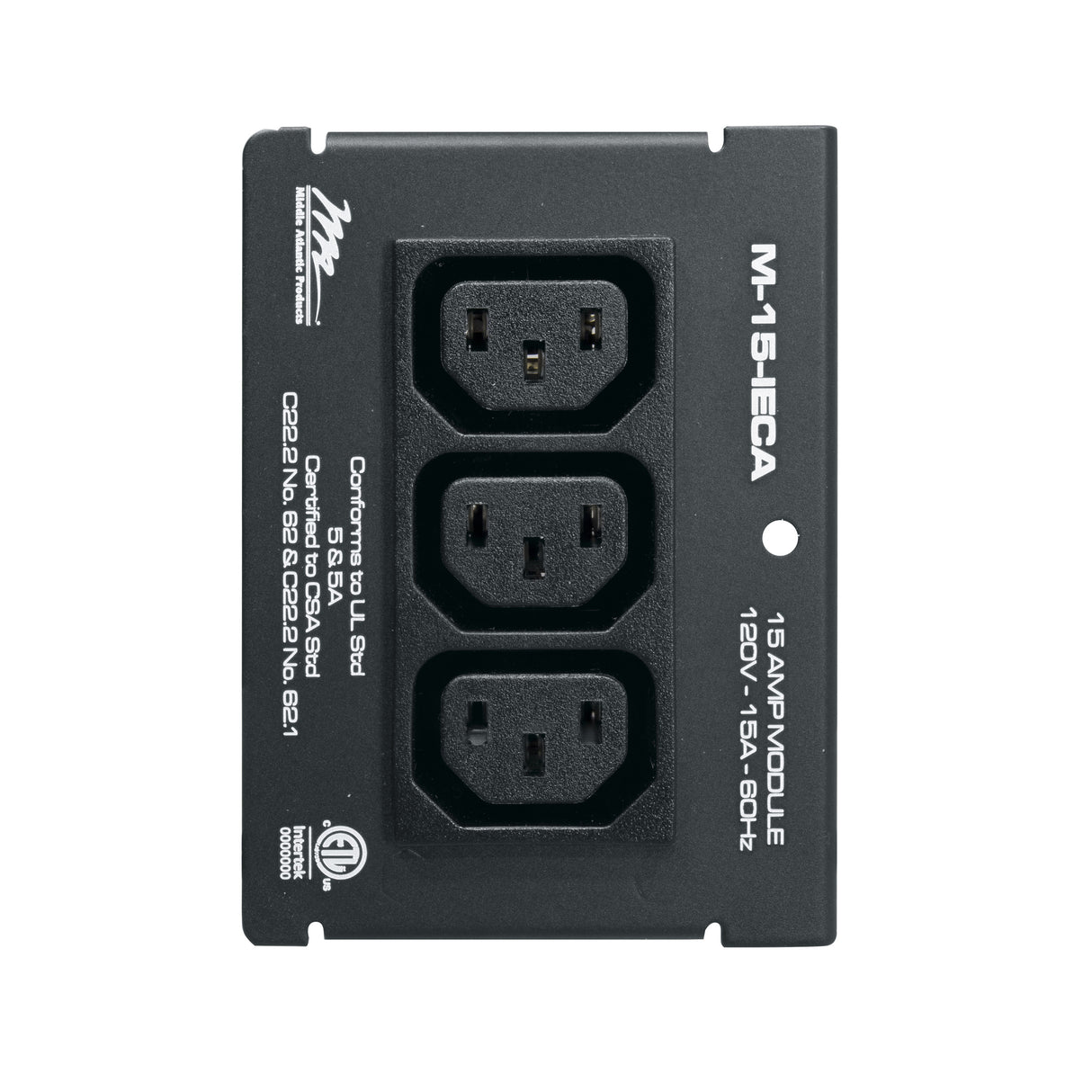 Middle Atlantic M-15-IECA power distribution unit (PDU) 1 AC outlet(s) Black