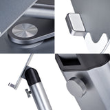 StarTech.com Telescopic Laptop Stand, 360 Swivel Base, Rotating Computer Riser for Desk, Adjustable Height and Tilt, Max 11lb/5kg, Aluminum Build, Portable Design