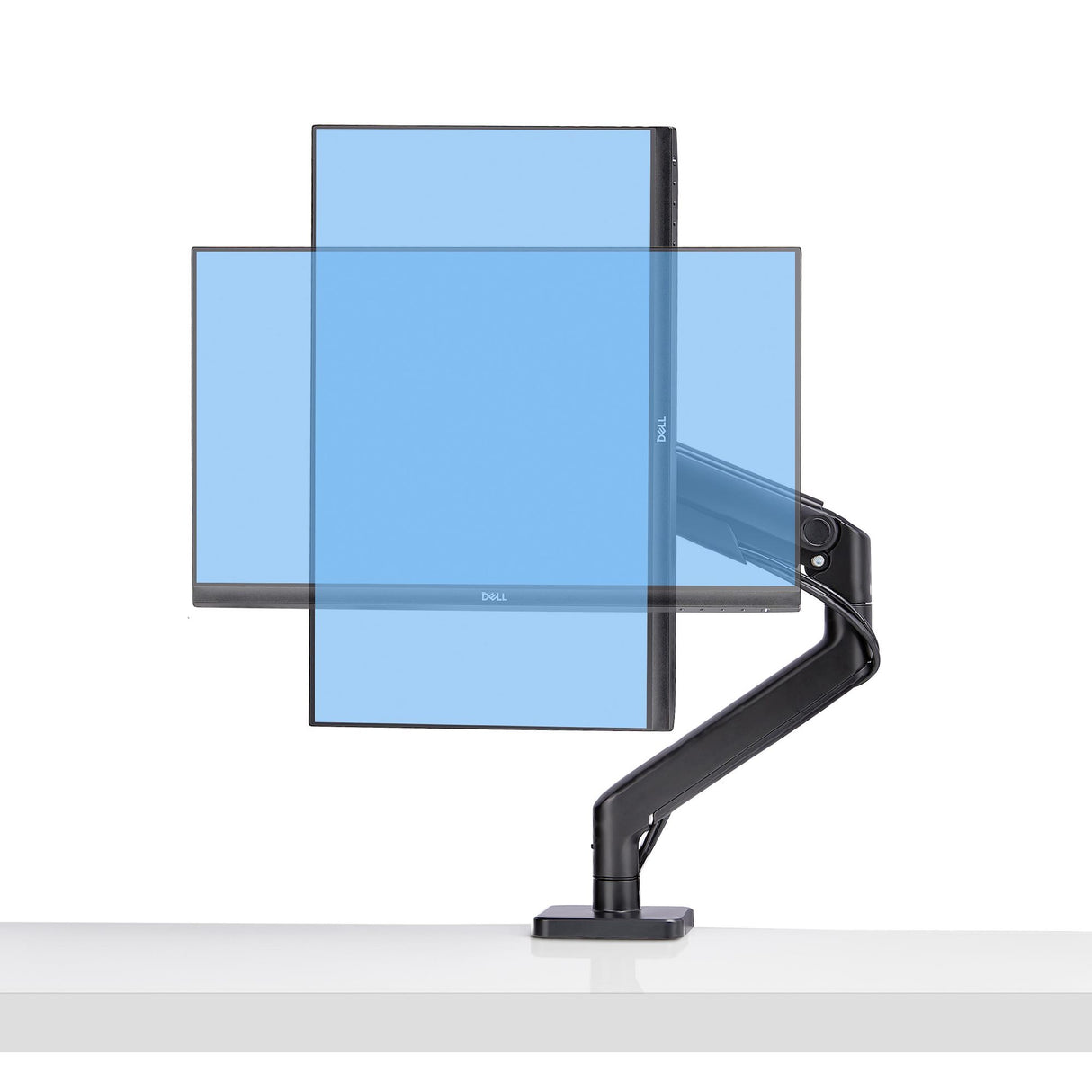 StarTech.com Monitor Desk Mount for up to 49in 32:9 Ultrawide Curved Screens, Mechanical Spring Arm, C-Clamp/Grommet, Tool-Less Adjustment, Max 44lb/20kg