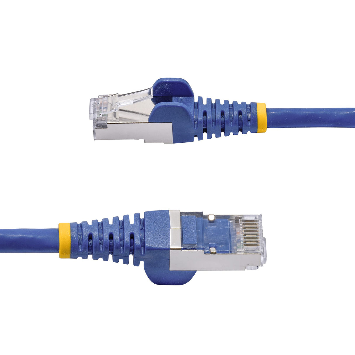 StarTech.com 1ft Blue CAT8 Ethernet Cable, Snagless RJ45, 25G/40G, 2000MHz, 100W PoE++, S/FTP, 26AWG Pure Bare Copper Wire, LSZH, Shielded Network Patch Cord w/Strain Reliefs, Individually Tested