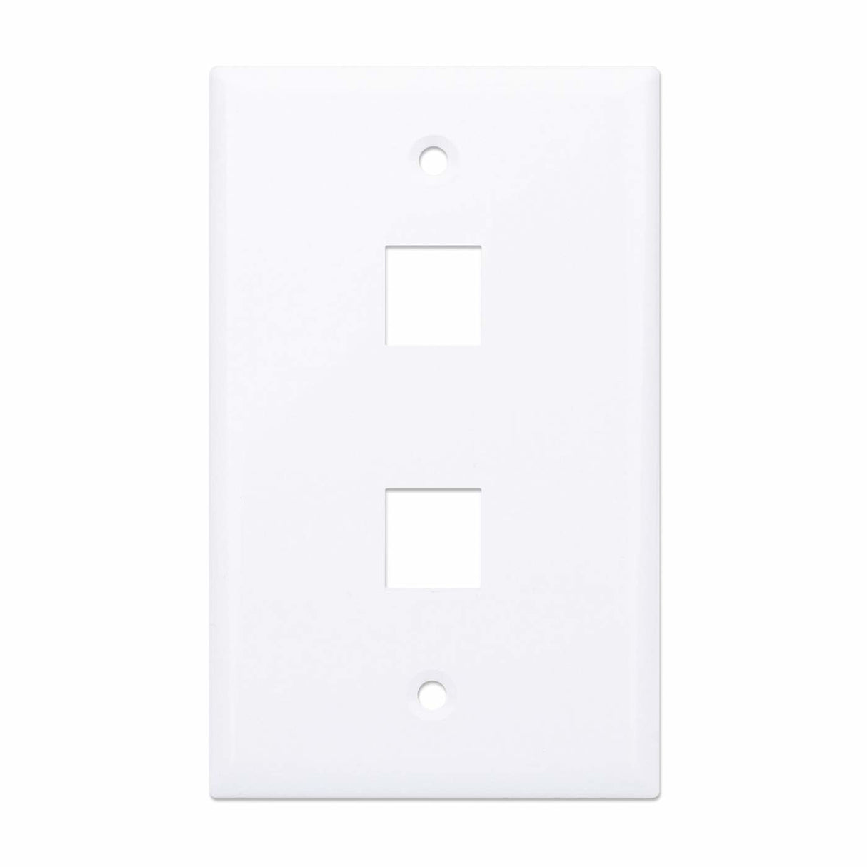 Intellinet 2-Outlet Keystone Wall Plate, White