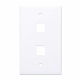 Intellinet 2-Outlet Keystone Wall Plate, White