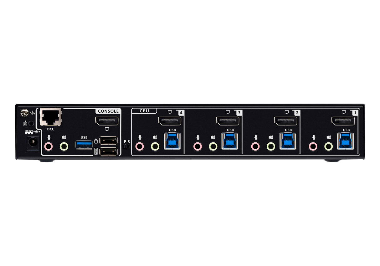 ATEN 4-Port USB 3.0 8K DisplayPort KVMP™ Switch (Cables included)