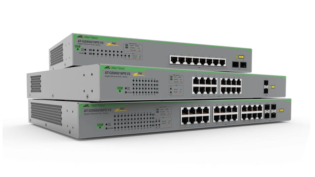 Allied Telesis GS950/10PS-V2 Managed Gigabit Ethernet (10/100/1000) Power over Ethernet (PoE) Silver