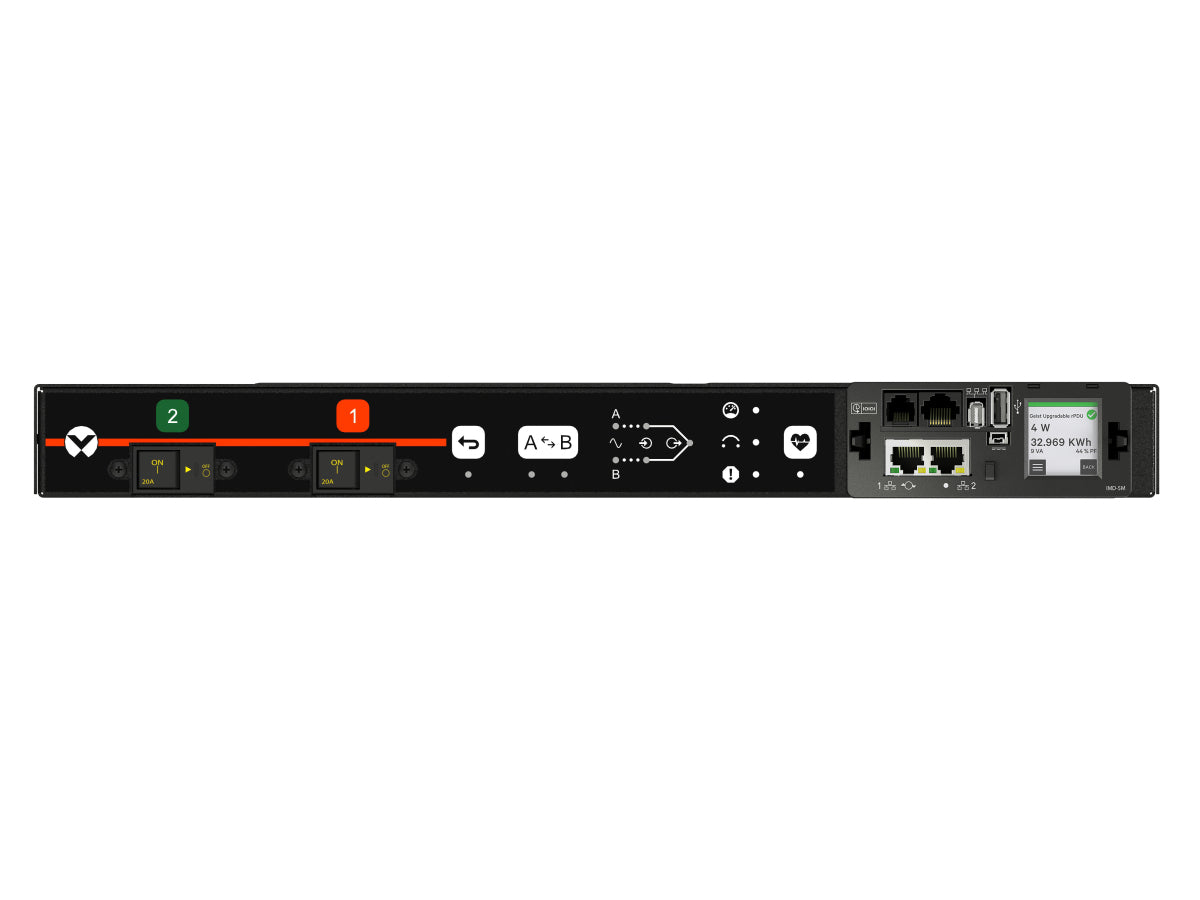 Vertiv Geist AN05M1R1-12CF18-3TL6TL6A011-D power distribution unit (PDU) 12 AC outlet(s) 0U Black