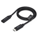 StarTech.com 2ft (60cm) 40Gbps USB4 Extension Cable, Thunderbolt 4 Compatible, 240W Charging, 8K 60Hz/4K 240Hz, USB-C Extender Cord, DP2.1 Type C Male to Female, MacBook, iPhone, iPad