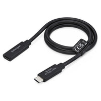 StarTech.com 2ft (60cm) 40Gbps USB4 Extension Cable, Thunderbolt 4 Compatible, 240W Charging, 8K 60Hz/4K 240Hz, USB-C Extender Cord, DP2.1 Type C Male to Female, MacBook, iPhone, iPad