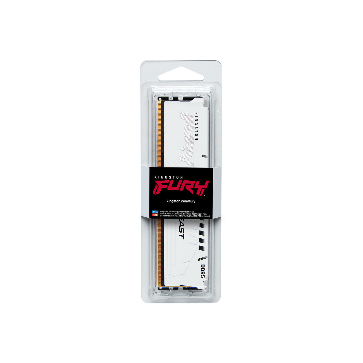 Kingston Technology FURY Beast 16GB 5200MT/s DDR5 CL40 DIMM White XMP